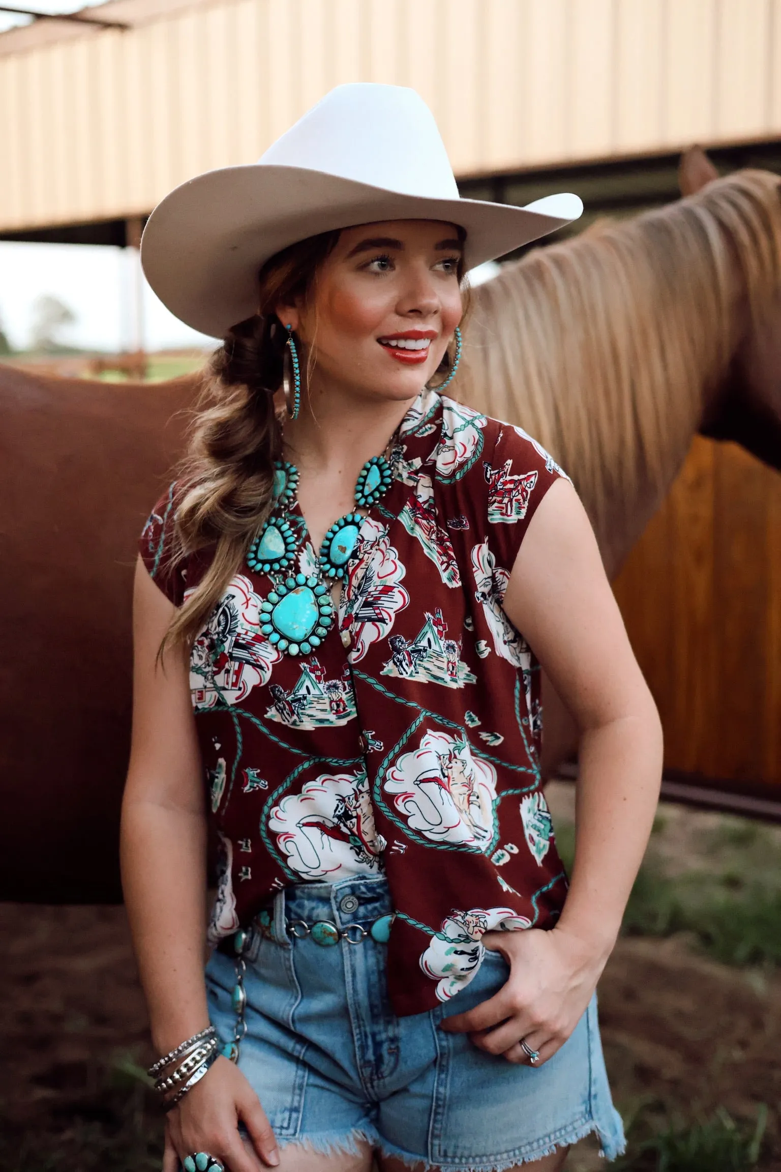 The Western Horizon Short Sleeve Top