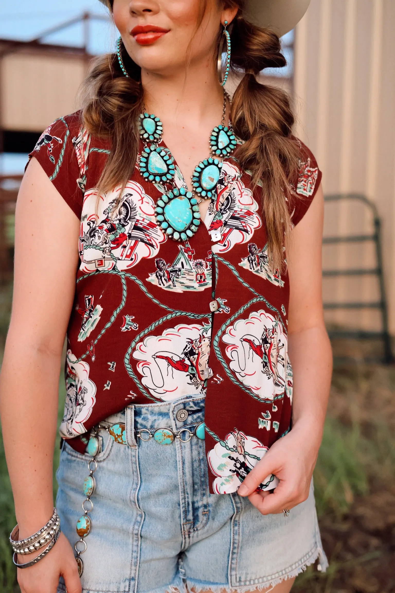 The Western Horizon Short Sleeve Top