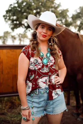 The Western Horizon Short Sleeve Top
