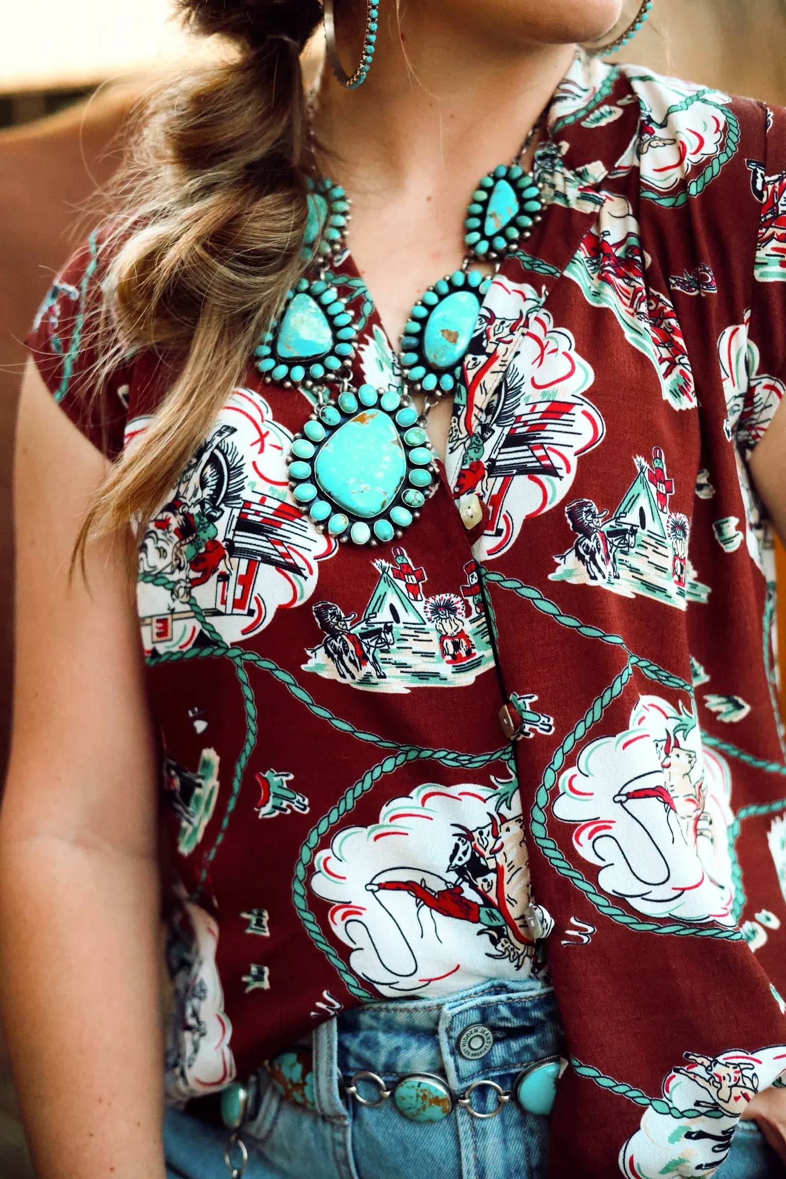 The Western Horizon Short Sleeve Top