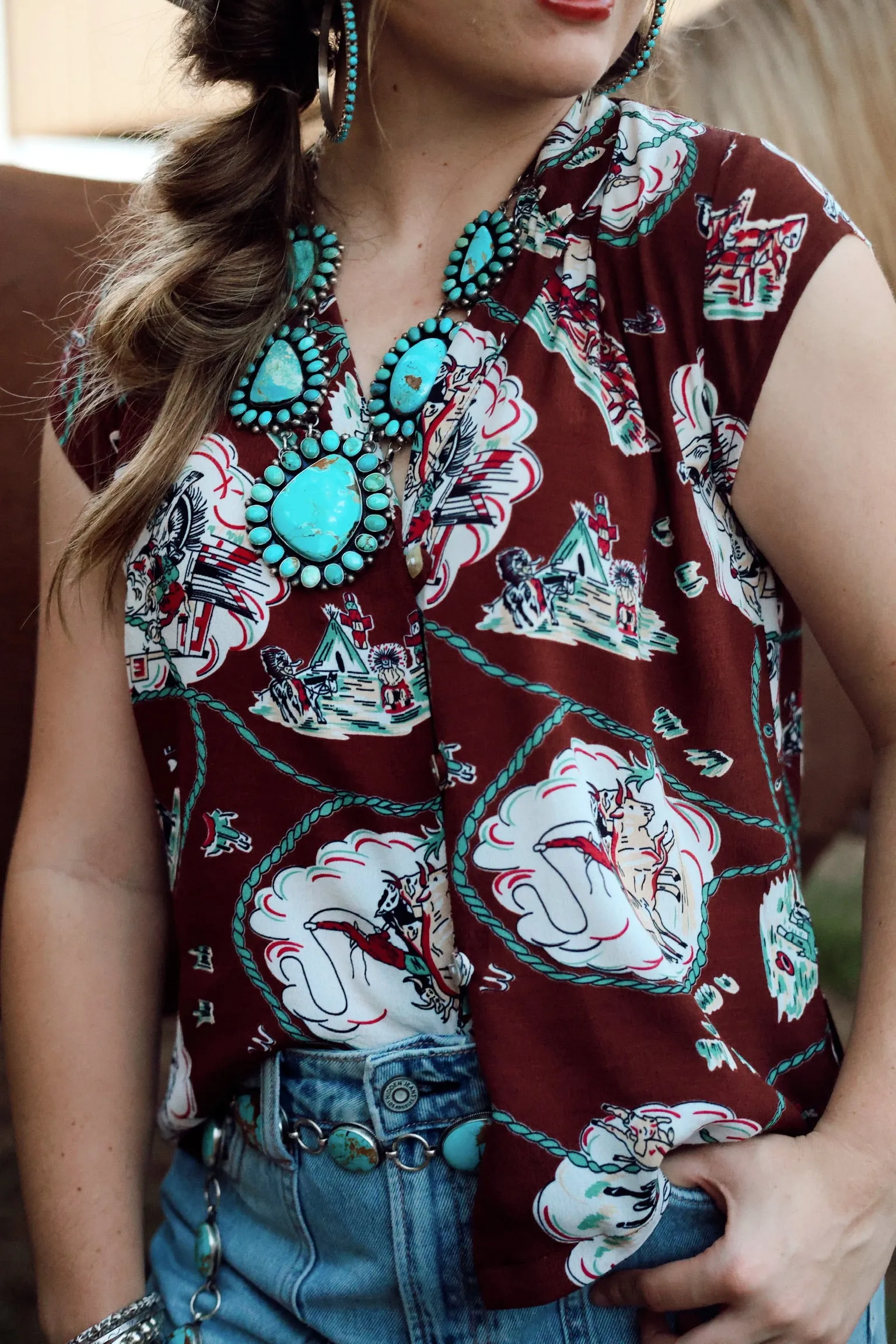 The Western Horizon Short Sleeve Top
