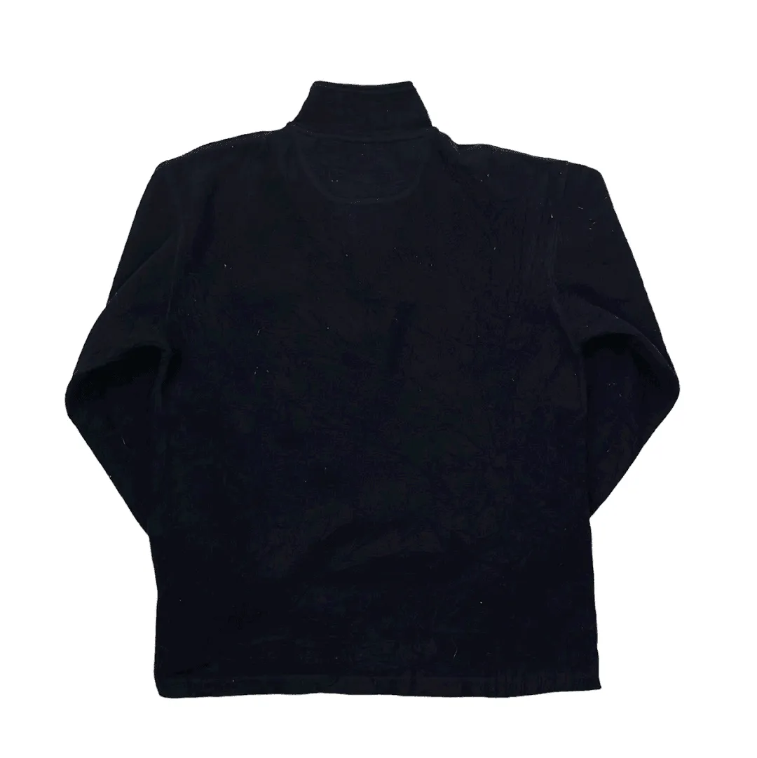 Vintage 90s Navy Blue Burberry Quarter Zip Fleece - Large