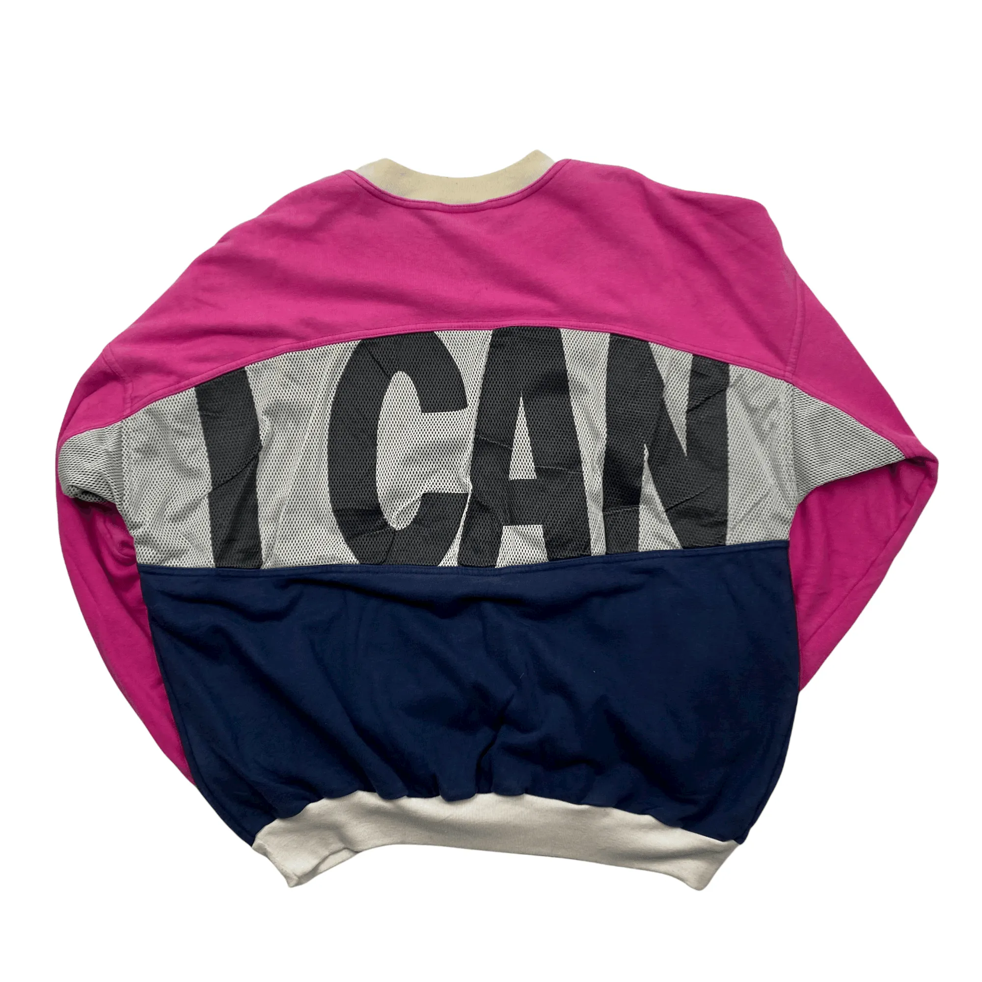 Vintage 90s Purple   Navy Blue Adidas "I Want I Can" Sweatshirt - Medium