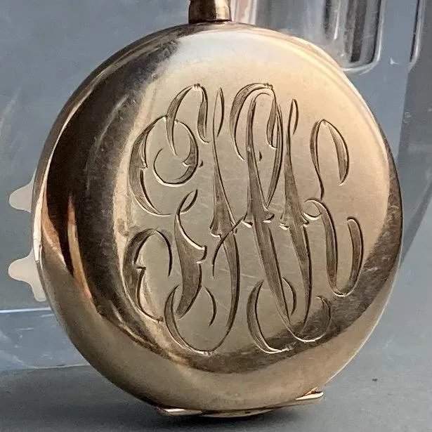 Waltham Pocket Watch Antique Manual Open Face 31mm Gold